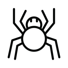 spider line icon illustration vector graphic