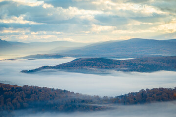 Obraz na płótnie Canvas landscape with fog