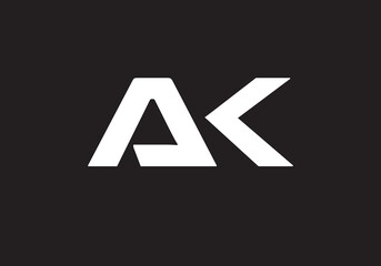 AK logo. AK creative latter logo icon design