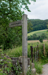 Sign showing Cromford Meadows at High Peak Junction Derbyshire