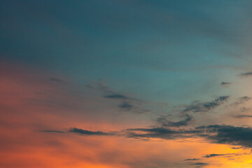 Beautiful clouds with blue sky background. Nature weather