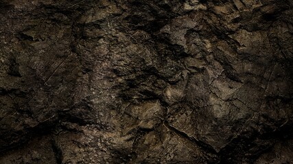 Dark Rock Gound Surface Texture 3D Rendering
