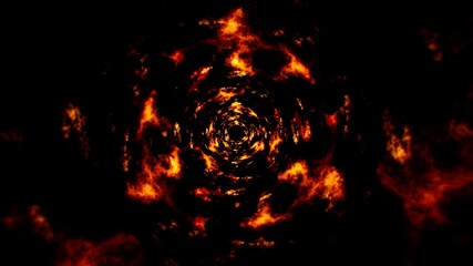 Fototapeta na wymiar Glowing Vortex Fire Particles Effect