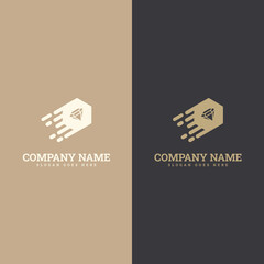 Diamond Jewellery Logo Design Vector Template. symbols for cosmetics, jewellery, beauty products