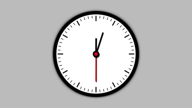 Time clock isolated icon for wab design. Simple vector illustration.Round clock isolated on simple background. Minimal concept. Flat lay. Top view.