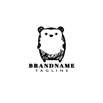 bear cartoon logo icon design template isolated vector illustration