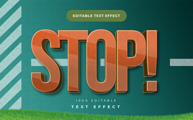 Stop text effect for illustrator