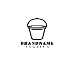 bucket logo icon design template vector