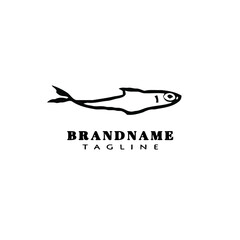 animal fish logo template icon design black isolated cute illustration