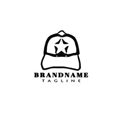 cute hat design logo template icon vector illustration
