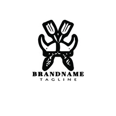barbarian helmet logo icon design template black vector illustration