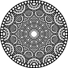 Mandala Art can be used for artwork decoration, coloring or tattoo design.