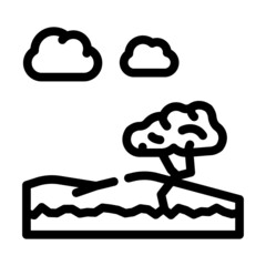 african savannah landscape line icon vector. african savannah landscape sign. isolated contour symbol black illustration