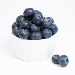 Perfect blueberry on the white background