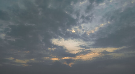 Naklejka na ściany i meble time lapse of clouds in the sky, nature photography, sunset scenery view, cloudy background