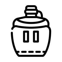 flask drink line icon vector. flask drink sign. isolated contour symbol black illustration