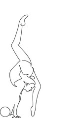 Gymnastics woman line