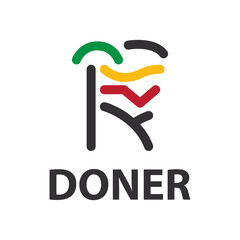 Vector logo of shawarma and doner kebab