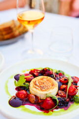 Delicious grilled goat cheese