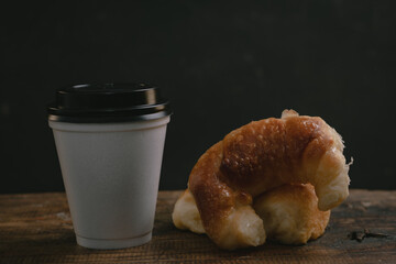 croissant and coffee