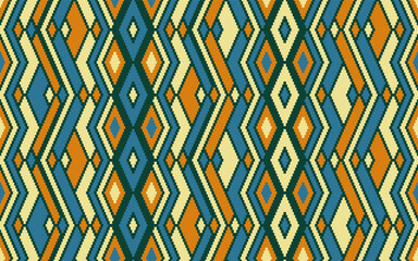 Asymmetric rhombus traditional motifs vector geometric pattern.
