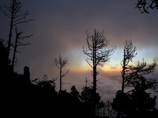 Sunrise above Agua volcano in Guatemala