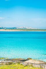 The beautiful La Pelosa Beach in Sardinia