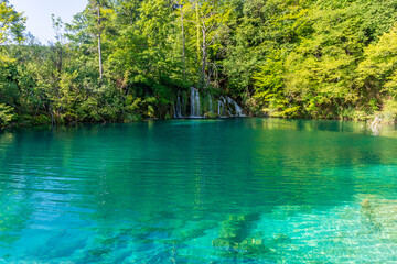 The crystal water of Plitvice Lakes, Croatia