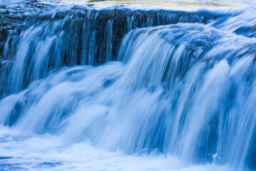 water flowing over rocks