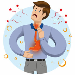 Symptoms gastroesophageal reflux disease, gastric disease. Ideal for educational and informational materials