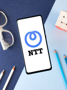 Assam, india - July 17, 2020 : NTT data a a largest telecommunication company in japan.