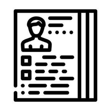 actor casting line icon vector. actor casting sign. isolated contour symbol black illustration