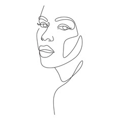 Elegant minimal Beauty salon Line Art Logo