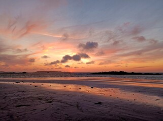 Obraz premium Beautiful sunset in Brittany France