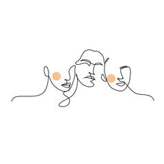 Elegant minimal Beauty salon Line Art Logo