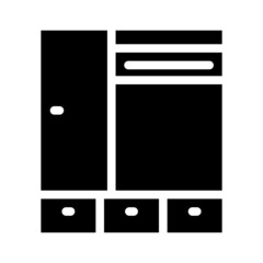 hallway furniture glyph icon vector. hallway furniture sign. isolated contour symbol black illustration