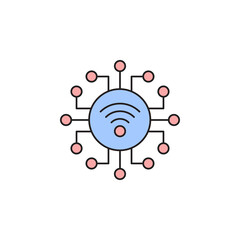 Modern technology wireless icon vector