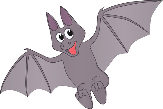 A friendly bat flies smiling welcoming a sunny day hoping everything is ok