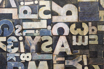 halftone scrapbooking paper with letterpress theme