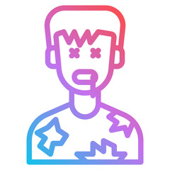 Obraz premium zombie gradient icon