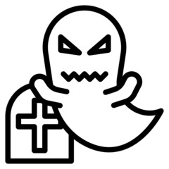 ghost line icon