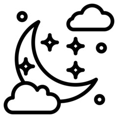 moon line icon
