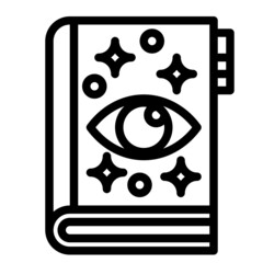 spell book line icon