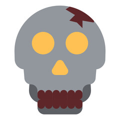 skull flat icon