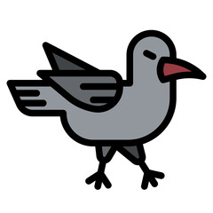 raven line icon