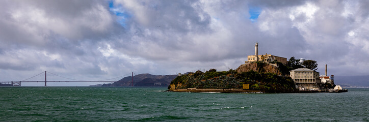 Alcatraz and Golden Gate Bridge