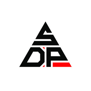 SDP triangle letter logo design with triangle shape. SDP triangle logo design monogram. SDP triangle vector logo template with red color. SDP triangular logo Simple, Elegant, and Luxurious Logo. SDP 