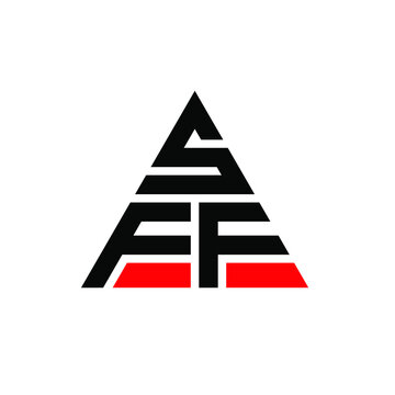 SFF triangle letter logo design with triangle shape. SFF triangle logo design monogram. SFF triangle vector logo template with red color. SFF triangular logo Simple, Elegant, and Luxurious Logo. SFF 
