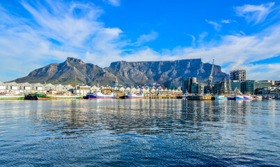 Cape town and table mountain in South Africa