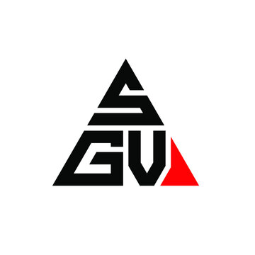 SGV triangle letter logo design with triangle shape. SGV triangle logo design monogram. SGV triangle vector logo template with red color. SGV triangular logo Simple, Elegant, and Luxurious Logo. SGV 